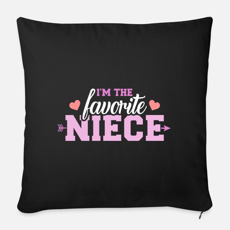 niece - Sofa pillowcase 17,3'' x 17,3'' (45 x 45 cm) - black