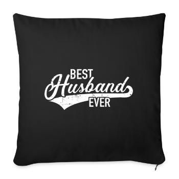 husband - Sofa pillowcase 17,3'' x 17,3'' (45 x 45 cm) - black - Front