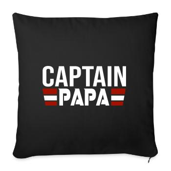 Dad captain dad gift Christmas birthday - Sofa pillowcase 17,3'' x 17,3'' (45 x 45 cm) - black - Front