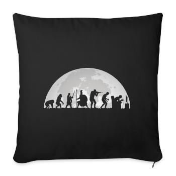 Gamer Mitternacht Vollmond Mond Evolution Gaming - Sofakissenbezug 45 x 45 cm - Schwarz - Vorne