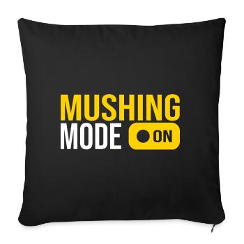 mushing sport musher gift man and woman - Sofa pillowcase 17,3'' x 17,3'' (45 x 45 cm) - black - Front