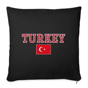 Türkei - Sofakissenbezug 45 x 45 cm - Schwarz - Vorne