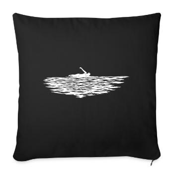 Swimming Swimmers Swimming pool Outdoor pool Swimmer - Sofa pillowcase 17,3'' x 17,3'' (45 x 45 cm) - black - Front