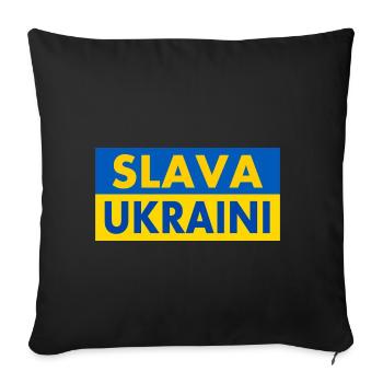 Slava ukraini - Housse de coussin décorative 45 x 45 cm - noir - Devant