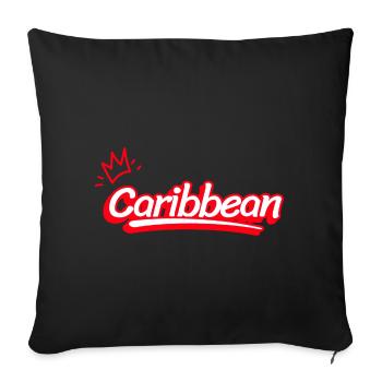 Caribbean en Rouge - Housse de coussin décorative 45 x 45 cm - noir - Devant