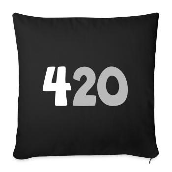 420 | 4,20 | Design color adjustable - Sofa pillowcase 17,3'' x 17,3'' (45 x 45 cm) - black - Front