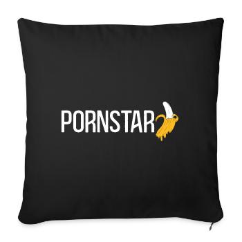 Pornstar Porn Star Erotic Banana - Sofa pillowcase 17,3'' x 17,3'' (45 x 45 cm) - black - Front