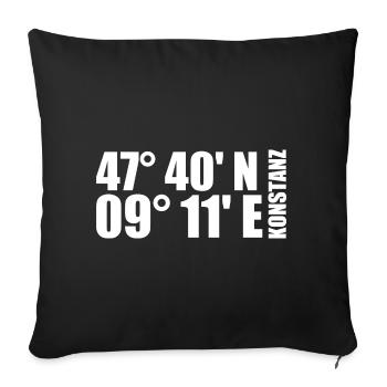 Constancy Coordinates - Sofa pillowcase 17,3'' x 17,3'' (45 x 45 cm) - black - Front