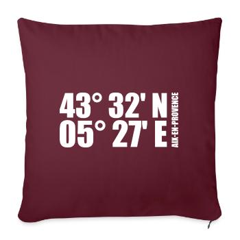 Aix-en-Provence coordinates - Sofa pillowcase 17,3'' x 17,3'' (45 x 45 cm) - burgundy - Front