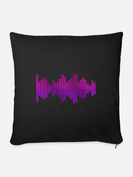 Equalizer Musik Dj - Sofakissenbezug 45 x 45 cm - Schwarz