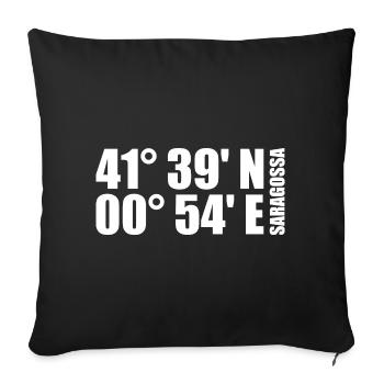 Coordonnées de Saragosse - Housse de coussin décorative 45 x 45 cm - noir - Devant