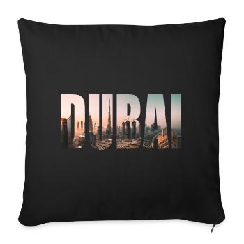 Dubai - Sofa pillowcase 17,3'' x 17,3'' (45 x 45 cm) - black - Front