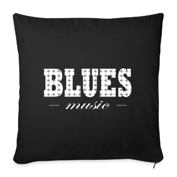 Blues Music Vintage - Sofa pillowcase 17,3'' x 17,3'' (45 x 45 cm) - black - Front