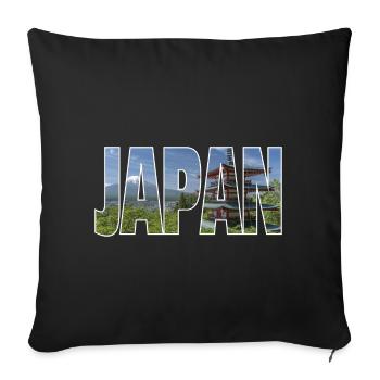 Japan - Sofa pillowcase 17,3'' x 17,3'' (45 x 45 cm) - black - Front