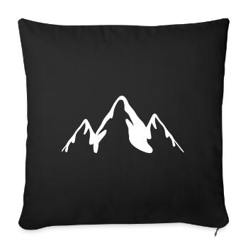 White Mountains - Sofa pillowcase 17,3'' x 17,3'' (45 x 45 cm) - black - Front
