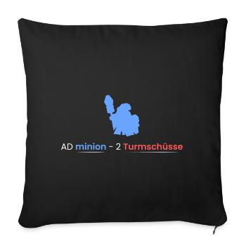 AD minion - 2 Turmschüsse - Sofakissenbezug 45 x 45 cm - Schwarz - Vorne