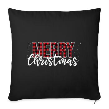 Merry Christmas - Sofa pillowcase 17,3'' x 17,3'' (45 x 45 cm) - black - Front