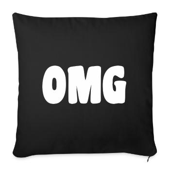 OMG - Sofakissenbezug 45 x 45 cm - Schwarz - Vorne