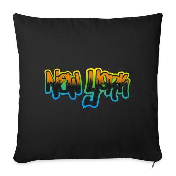 City of New York Graffiti - Sofa pillowcase 17,3'' x 17,3'' (45 x 45 cm) - black - Front