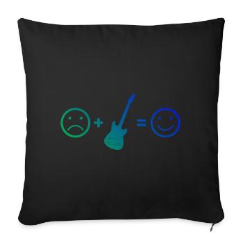 Men's Women Guitar Electric guitar acoustic g - Sofa pillowcase 17,3'' x 17,3'' (45 x 45 cm) - black - Front