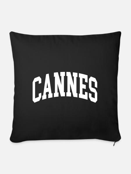 Cannes - Sofakissenbezug 45 x 45 cm - Schwarz