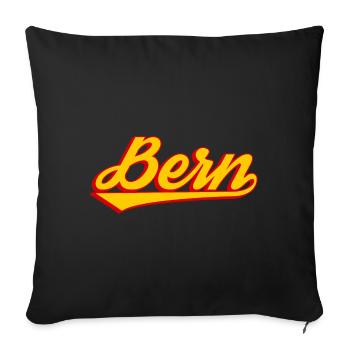 Bern Retro Font Logo Print - Sofa pillowcase 17,3'' x 17,3'' (45 x 45 cm) - black - Front