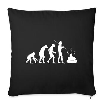 évolution intestinale - Housse de coussin décorative 45 x 45 cm - noir - Devant