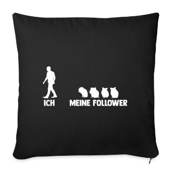 Nagetier Hamsterbesitzer Hamster - Sofakissenbezug 45 x 45 cm - Schwarz - Vorne