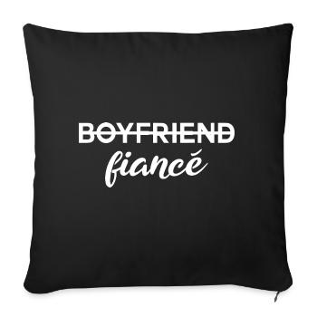 Boyfriend Fiancé Engagement - Sofa pillowcase 17,3'' x 17,3'' (45 x 45 cm) - black - Front