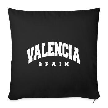 Valencia - Sofa pillowcase 17,3'' x 17,3'' (45 x 45 cm) - black - Front