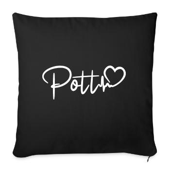 Pott Herzschlag Ruhrpott Liebe - Sofakissenbezug 45 x 45 cm - Schwarz - Vorne