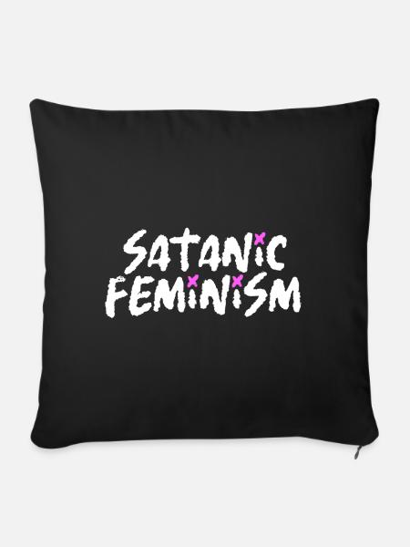 Satanic Feminism - Sofakissenbezug 45 x 45 cm - Schwarz