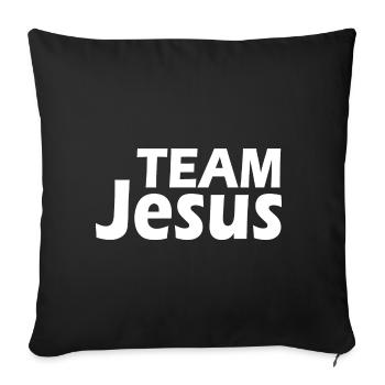 Team jesus - Sofa pillowcase 17,3'' x 17,3'' (45 x 45 cm) - black - Front