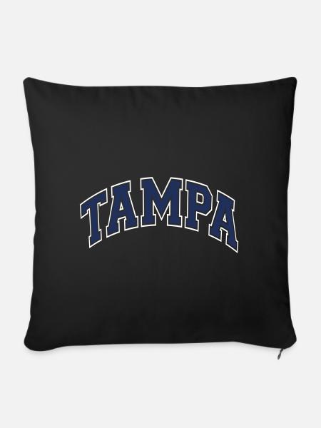 Tampa - Sofakissenbezug 45 x 45 cm - Schwarz