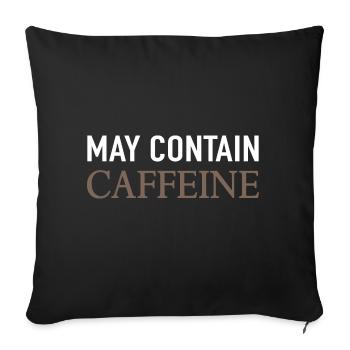 Peut contenir de la caféine Café Dire - Housse de coussin décorative 45 x 45 cm - noir - Devant