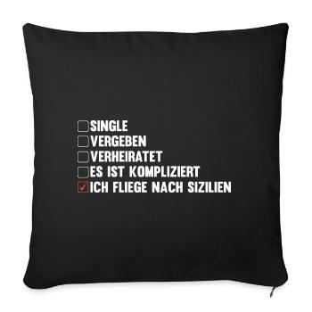Sizilianer Sizilianisch Sizilien - Sofakissenbezug 45 x 45 cm - Schwarz - Vorne