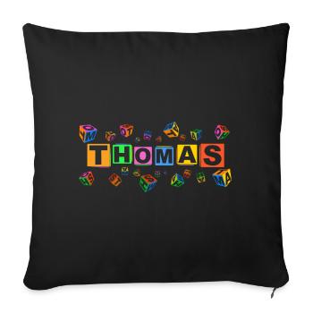 THOMAS colourful cubes - Sofakissenbezug 45 x 45 cm - Schwarz - Vorne