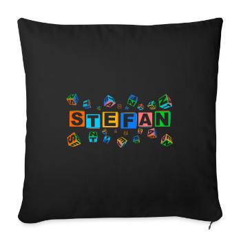 STEFAN colourful cubes - Sofakissenbezug 45 x 45 cm - Schwarz - Vorne