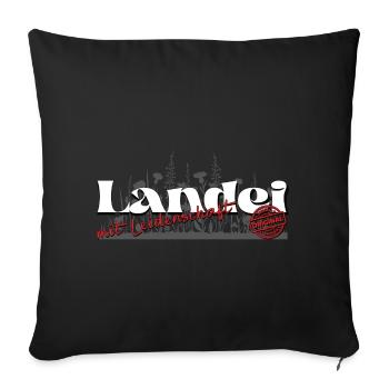 Spruch - Landei mit Leidenschaft/ Landwirt - Sofakissenbezug 45 x 45 cm - Schwarz - Vorne