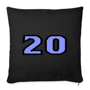 20. 20 YEARS. 20th ANNIVERSARY. 20TH ANNIVERSARY. - Sofa pillowcase 17,3'' x 17,3'' (45 x 45 cm) - black - Front