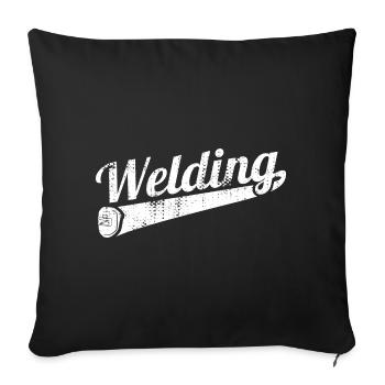 Funny Welder - Sofa pillowcase 17,3'' x 17,3'' (45 x 45 cm) - black - Front