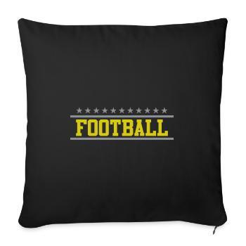 American Football Lettering USA Sport - Sofa pillowcase 17,3'' x 17,3'' (45 x 45 cm) - black - Front