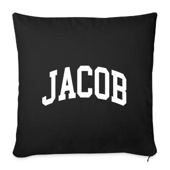 Jacob - Sofa pillowcase 17,3'' x 17,3'' (45 x 45 cm) - black - Front