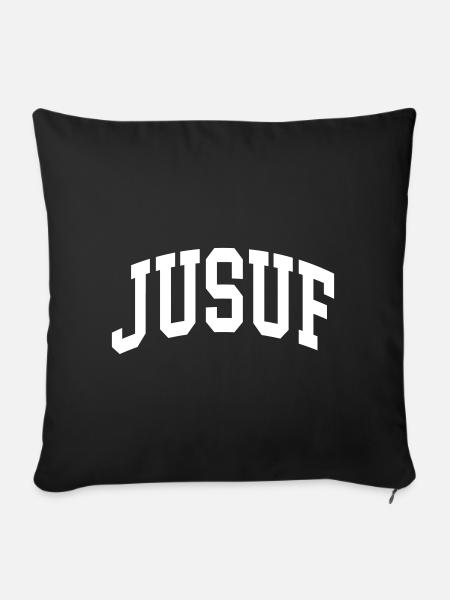 Jusuf - Sofakissenbezug 45 x 45 cm - Schwarz