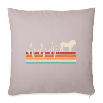 Leo Heartbeat - Sofa pillowcase 17,3'' x 17,3'' (45 x 45 cm) - light taupe - Front