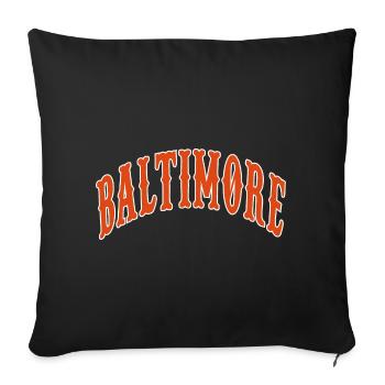 Baltimore - Housse de coussin décorative 45 x 45 cm - noir - Devant