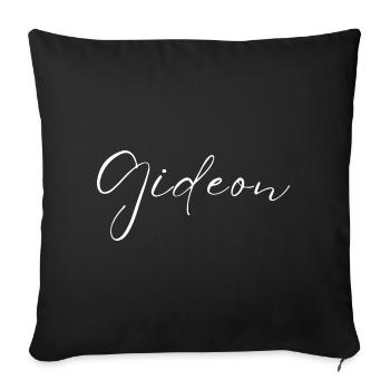 Gideon Name T-Shirt Geschenk Für Männer - Sofakissenbezug 45 x 45 cm - Schwarz - Vorne