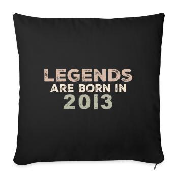 Légendes 2013 Vintage rétro anniversaire Original - Housse de coussin décorative 45 x 45 cm - noir - Devant