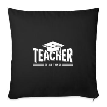 Enseignant Enseignant École Profession - Housse de coussin décorative 45 x 45 cm - noir - Devant
