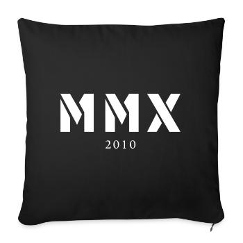 Roman numeral year of birth Made in 2010 - Sofa pillowcase 17,3'' x 17,3'' (45 x 45 cm) - black - Front